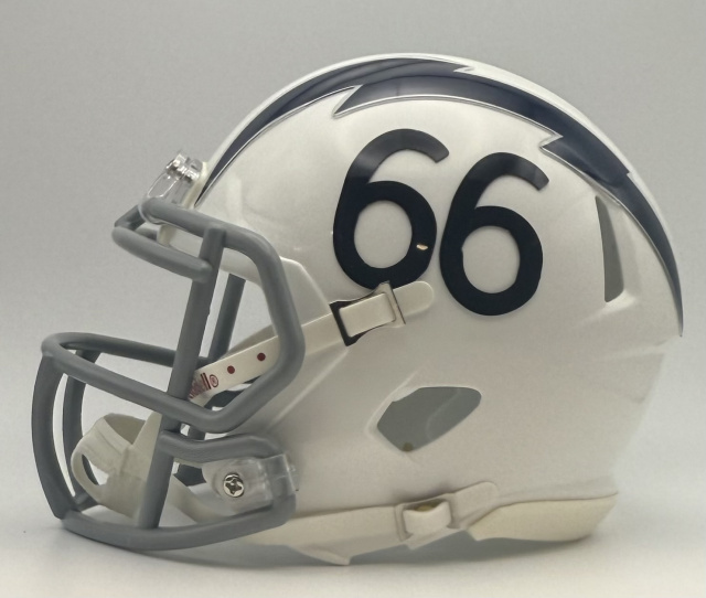 Charger Bolt Navy mini helmet decal