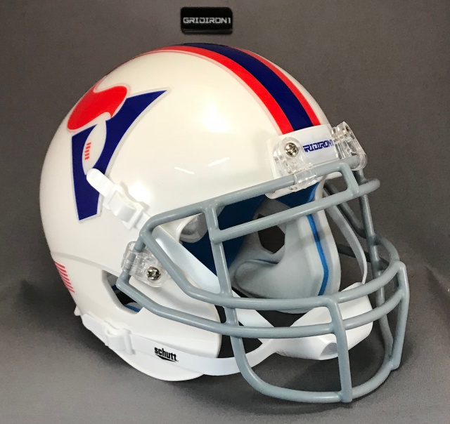 Birmingham Vulcans 1975 mini football helmet gray mask 